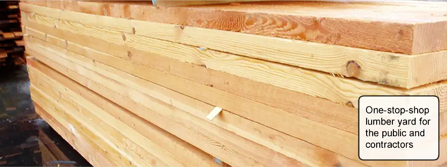 Traditional lumber yard materials at wholesale prices